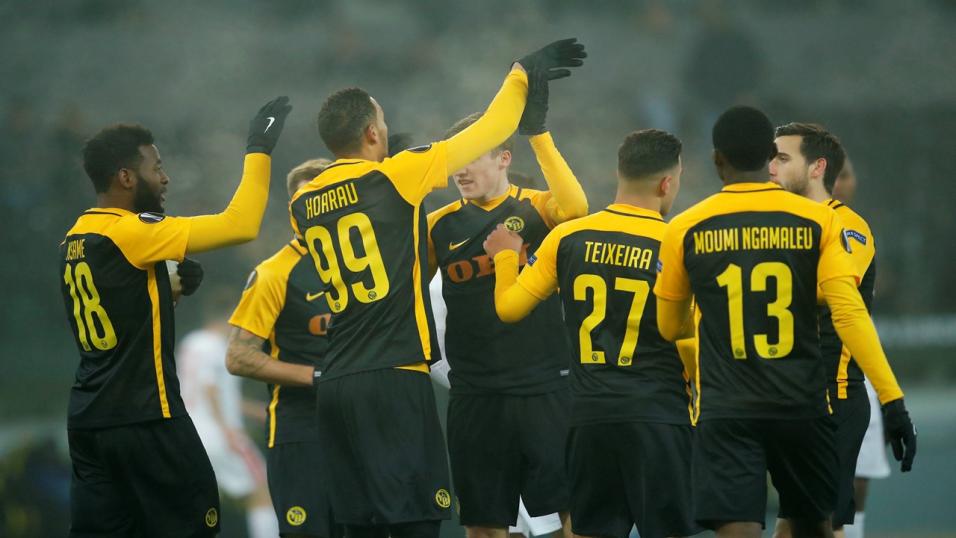 Young Boys of Berne celebrate